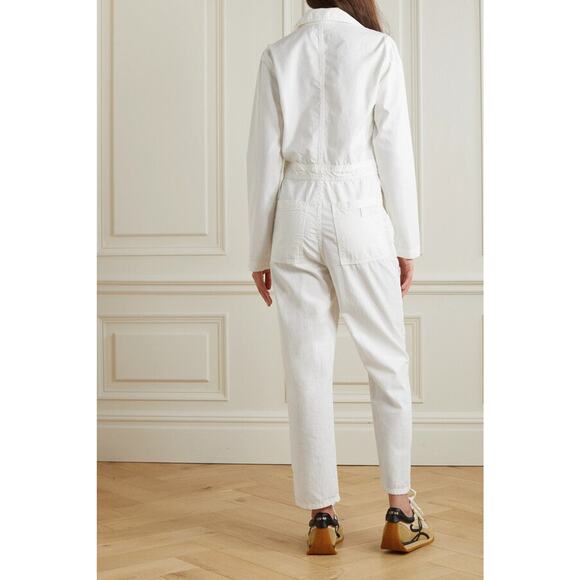 Rivet Utility Net Sustain Looker Cotton-canvas Jumpsuit White - S - Picture 3 of 4